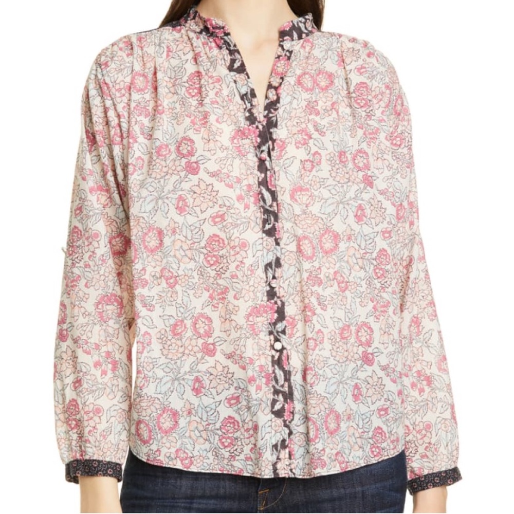 NWT La Vie Rebecca Taylor Mixed Floral Blouse